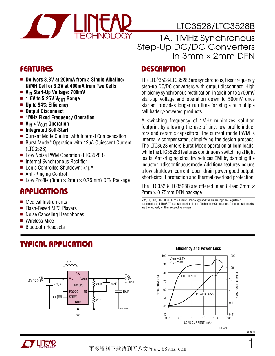 IC封装资料_电源管理芯片_LTC3528EDDB_TRPBF.pdf_第1页