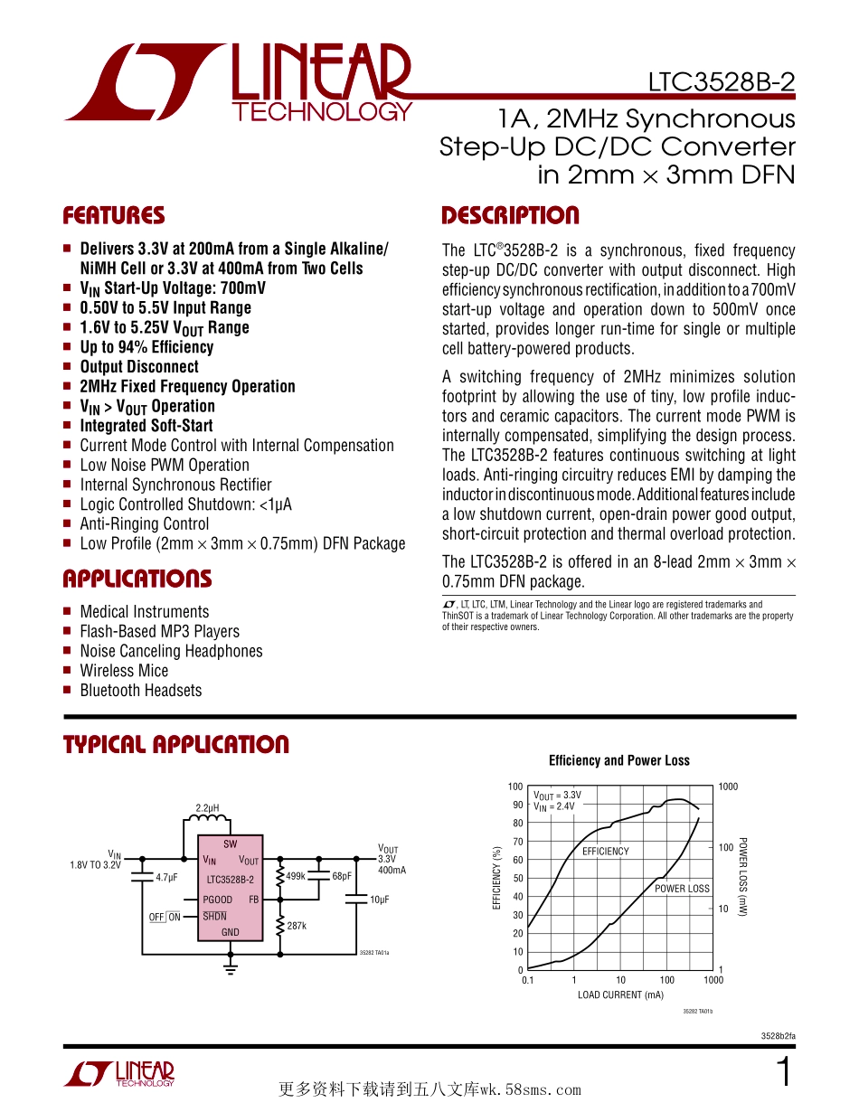 IC封装资料_电源管理芯片_LTC3528BEDDB-2_TRPBF.pdf_第1页