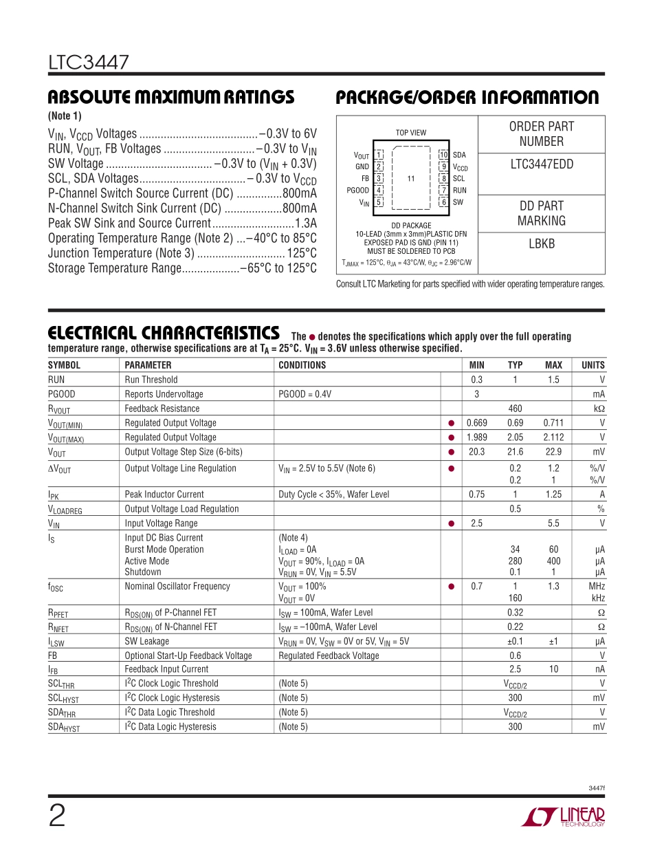 IC封装资料_电源管理芯片_LTC3447EDD_TRPBF.pdf_第2页