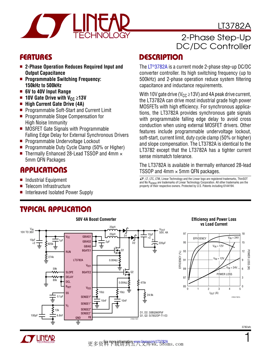IC封装资料_电源管理芯片_LT3782AEUFD_PBF.pdf_第1页