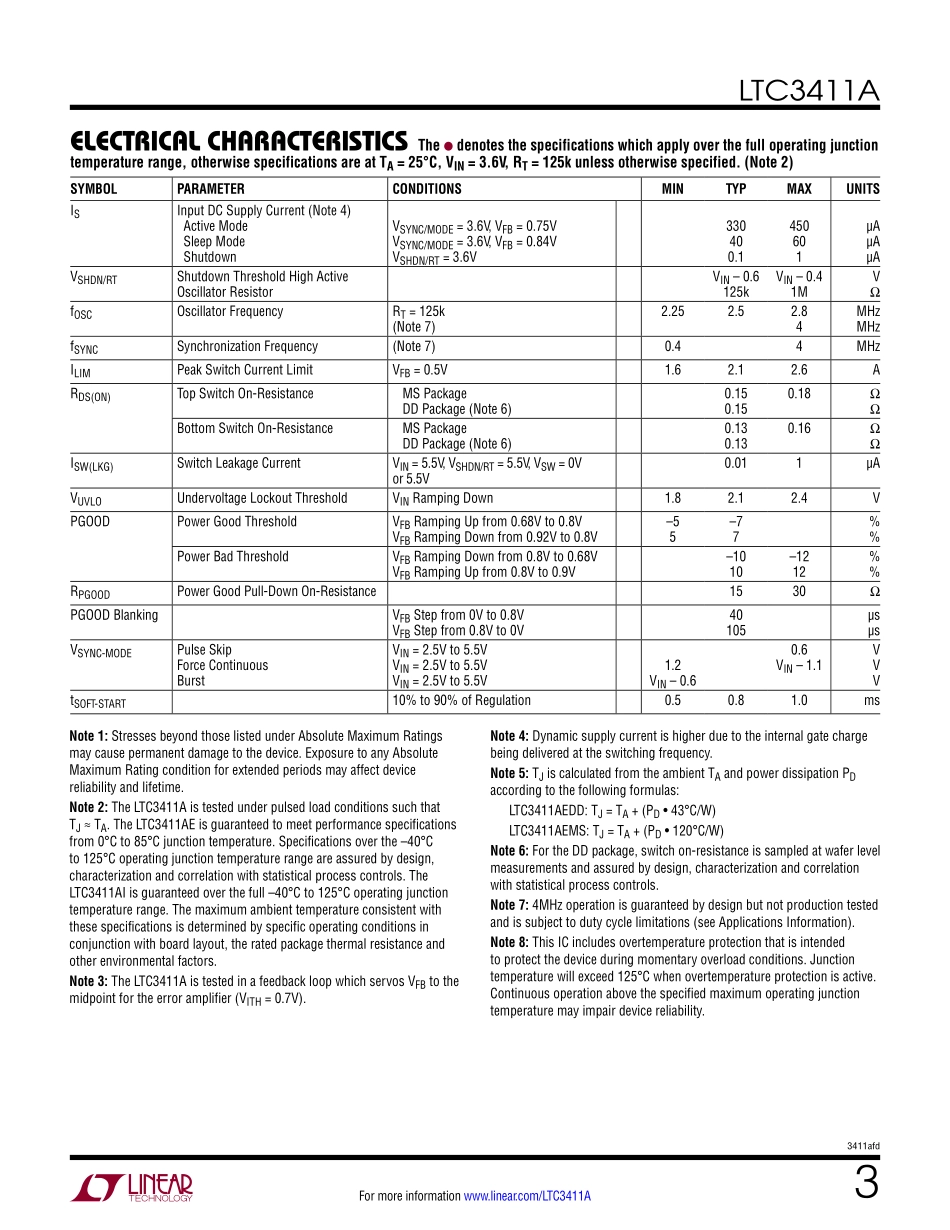 IC封装资料_电源管理芯片_LTC3411AEDD_TRPBF.pdf_第3页