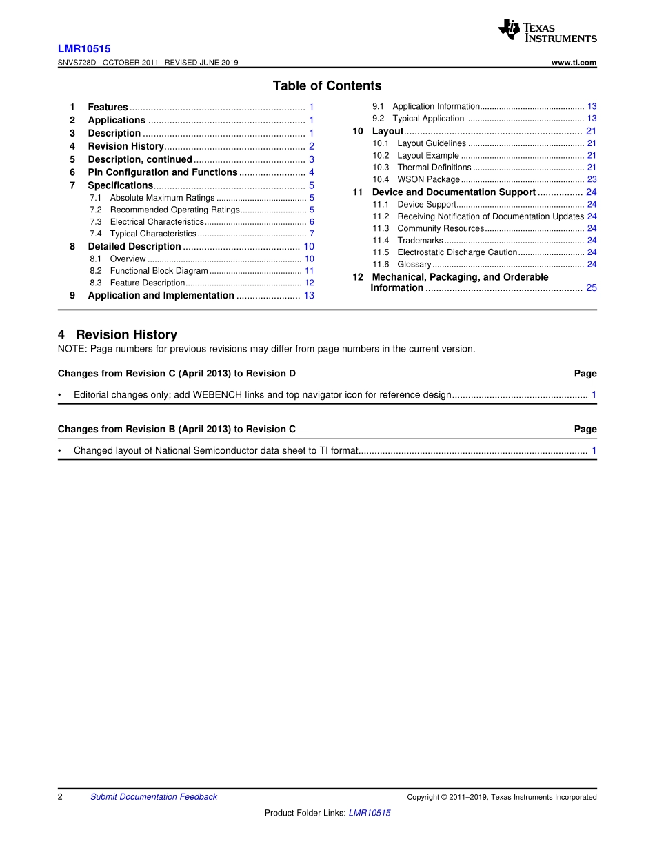 IC封装资料_电源管理芯片_LMR10515XMF_NOPB.pdf_第2页