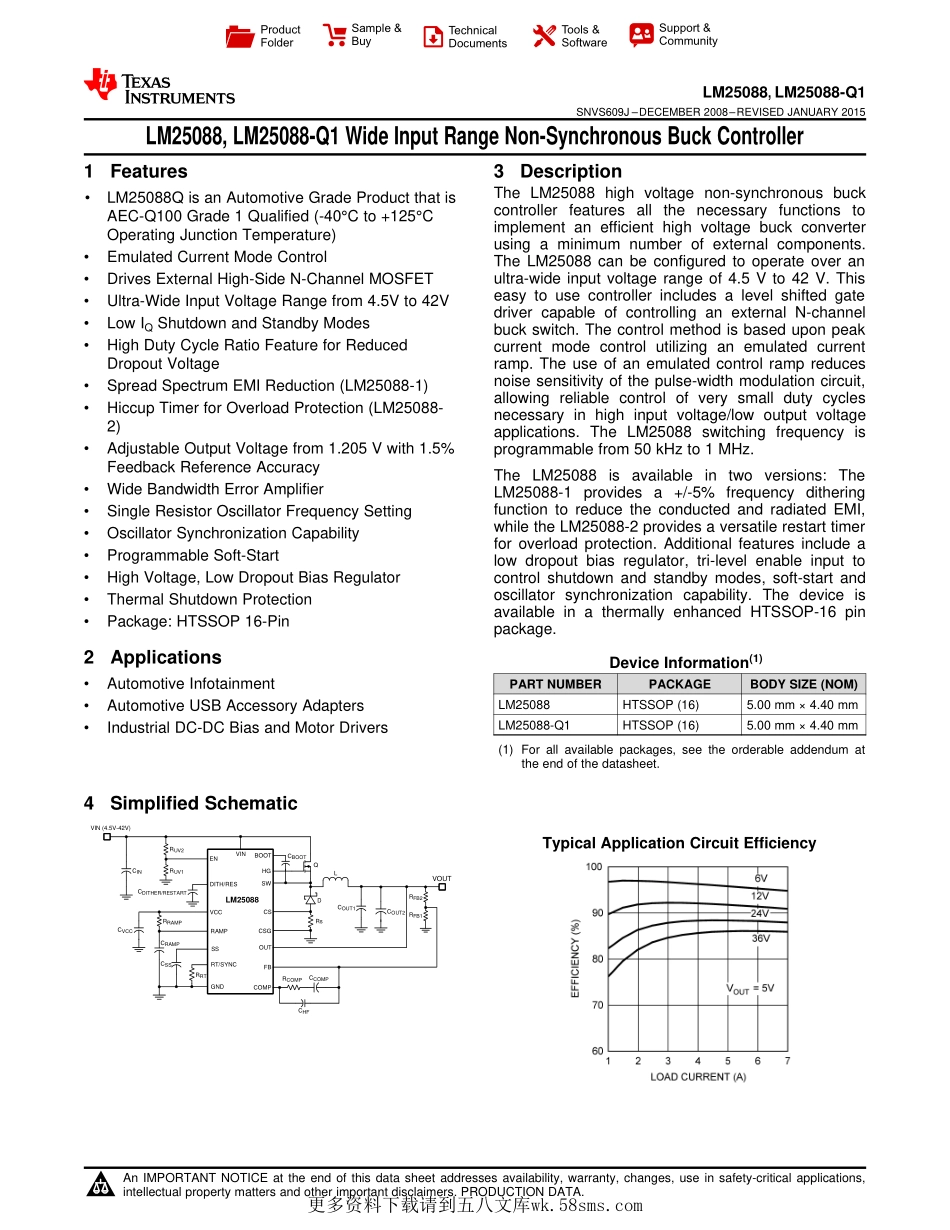 IC封装资料_电源管理芯片_LM25088MHX-2_NOPB.pdf_第1页