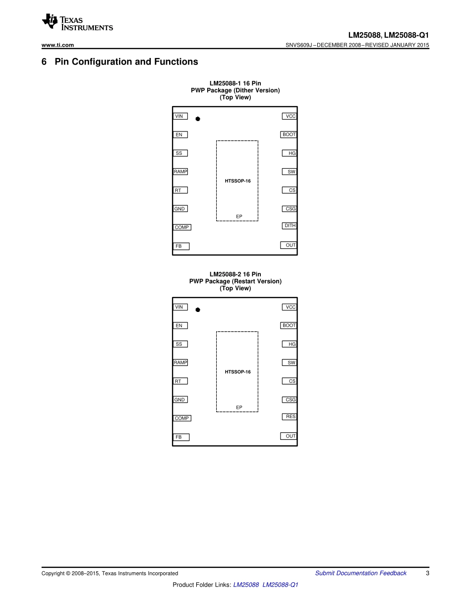 IC封装资料_电源管理芯片_LM25088MHX-2_NOPB.pdf_第3页