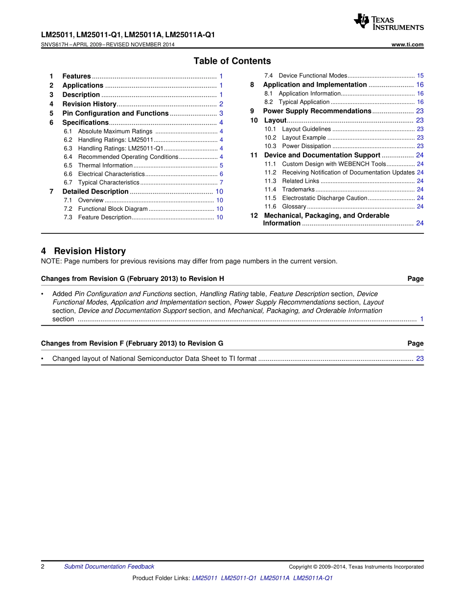 IC封装资料_电源管理芯片_LM25011MYX_NOPB.pdf_第2页