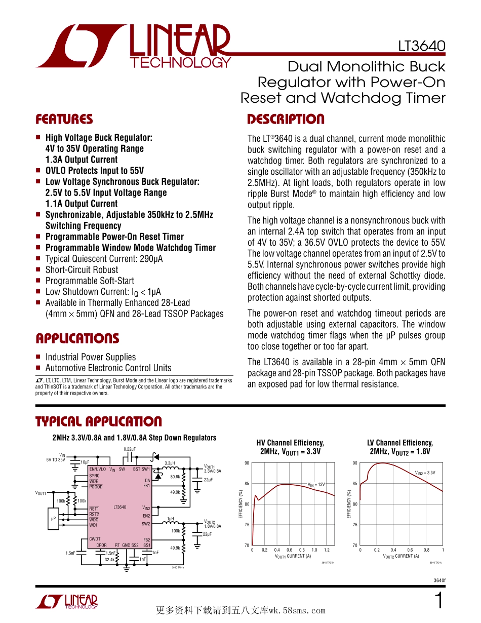 IC封装资料_电源管理芯片_LT3640IFE_TRPBF.pdf_第1页