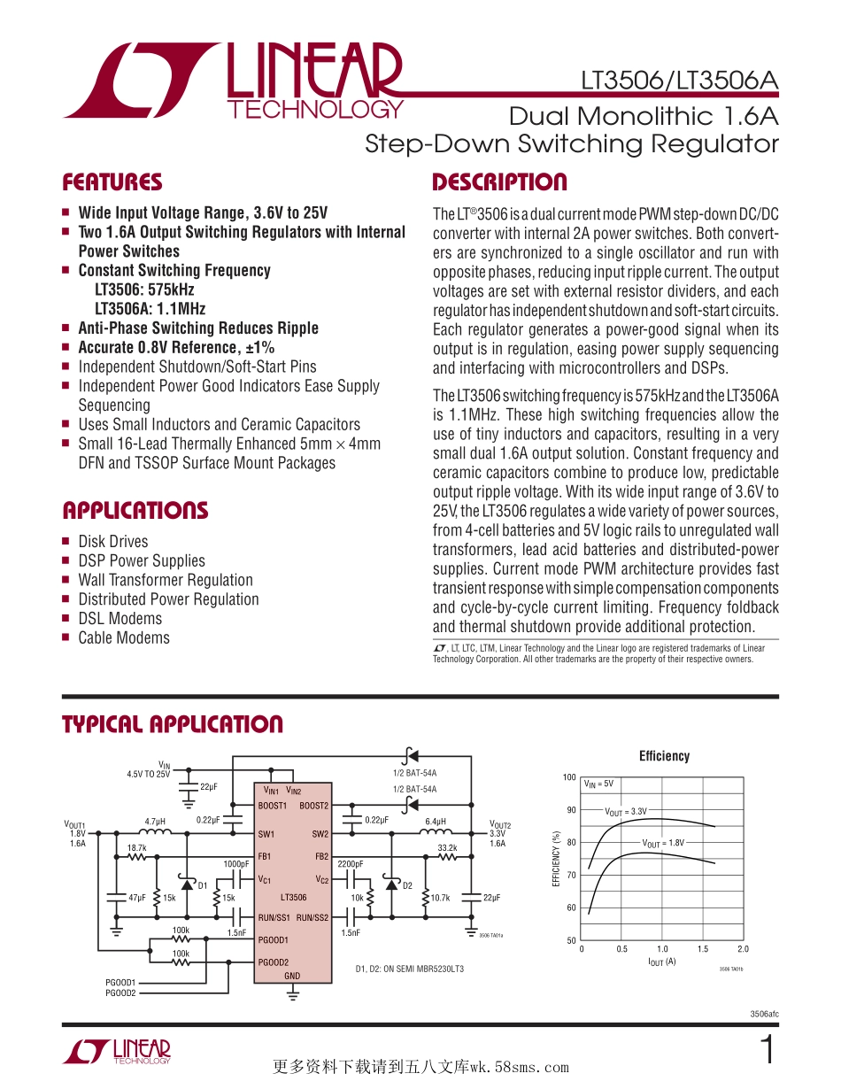 IC封装资料_电源管理芯片_LT3506IDHD_TRPBF.pdf_第1页