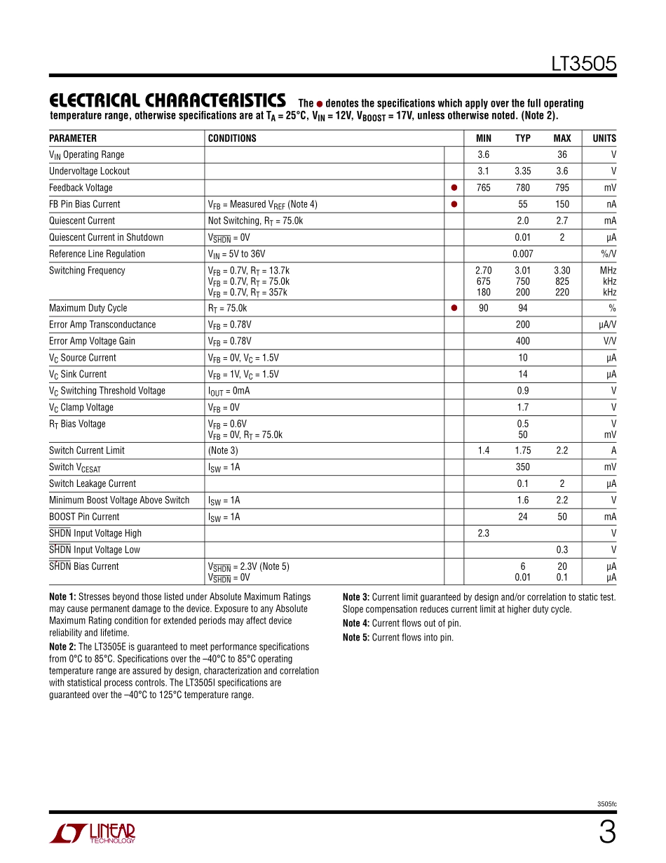 IC封装资料_电源管理芯片_LT3505EDD_TRPBF.pdf_第3页