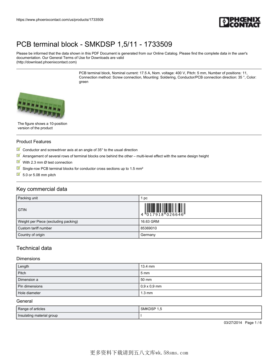 IC封装资料_连接器_1733509.pdf_第1页