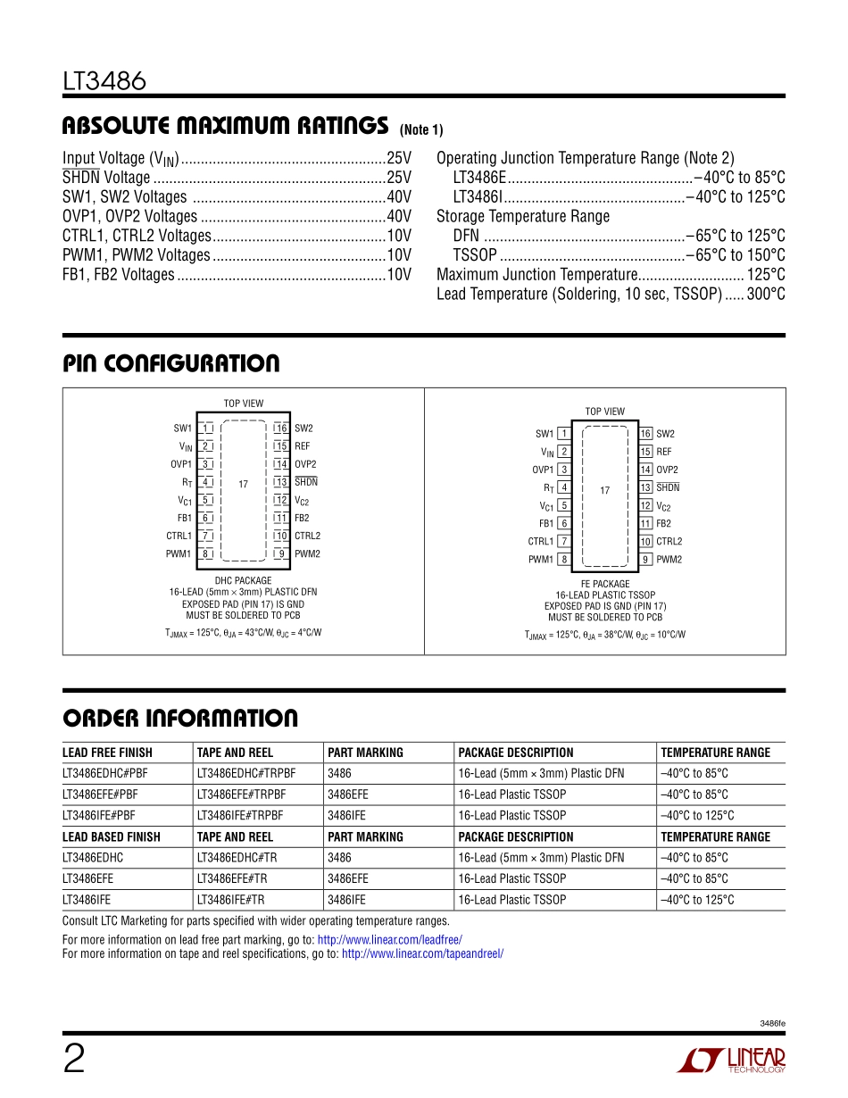 IC封装资料_电源管理芯片_LT3486EFE_PBF.pdf_第2页