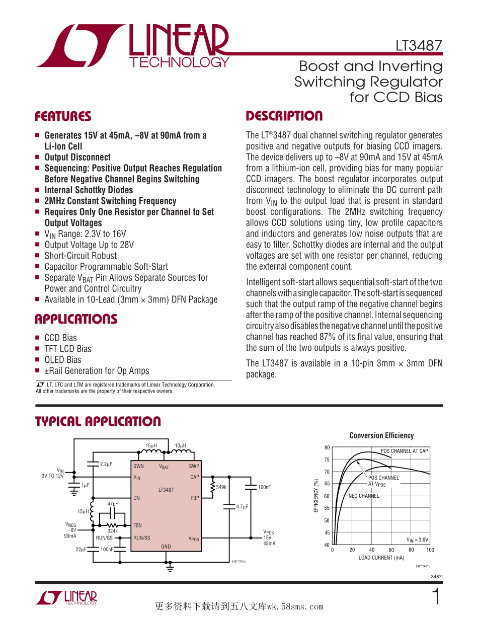 IC封装资料_电源管理芯片_LT3487EDD_TRPBF.pdf_第1页