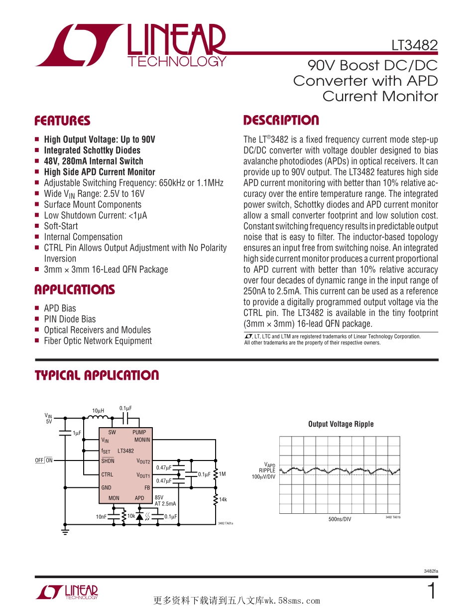 IC封装资料_电源管理芯片_LT3482EUD_TRPBF.pdf_第1页