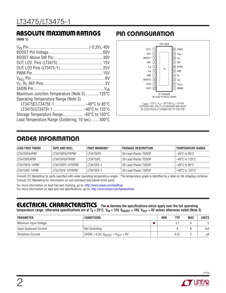 IC封装资料_电源管理芯片_LT3475IFE_PBF.pdf_第2页