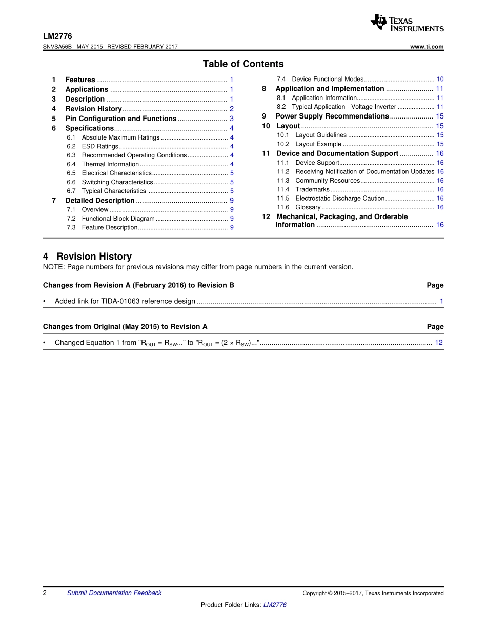 IC封装资料_电源管理芯片_LM2776DBVR.pdf_第2页