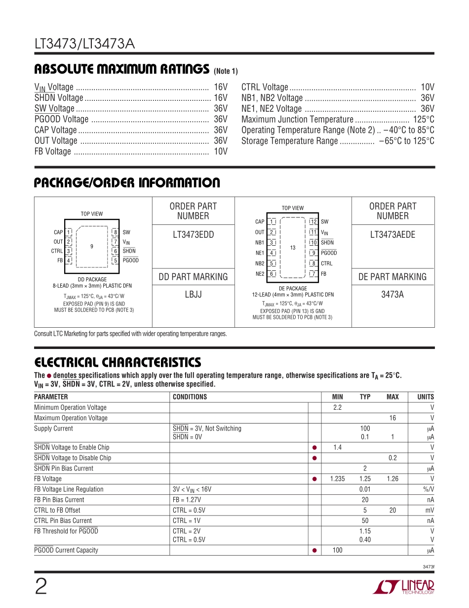 IC封装资料_电源管理芯片_LT3473EDD_TRPBF.pdf_第2页