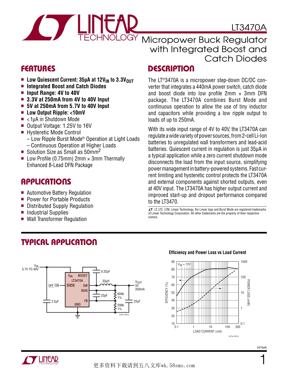 IC封装资料_电源管理芯片_LT3470AEDDB_TRPBF.pdf_第1页
