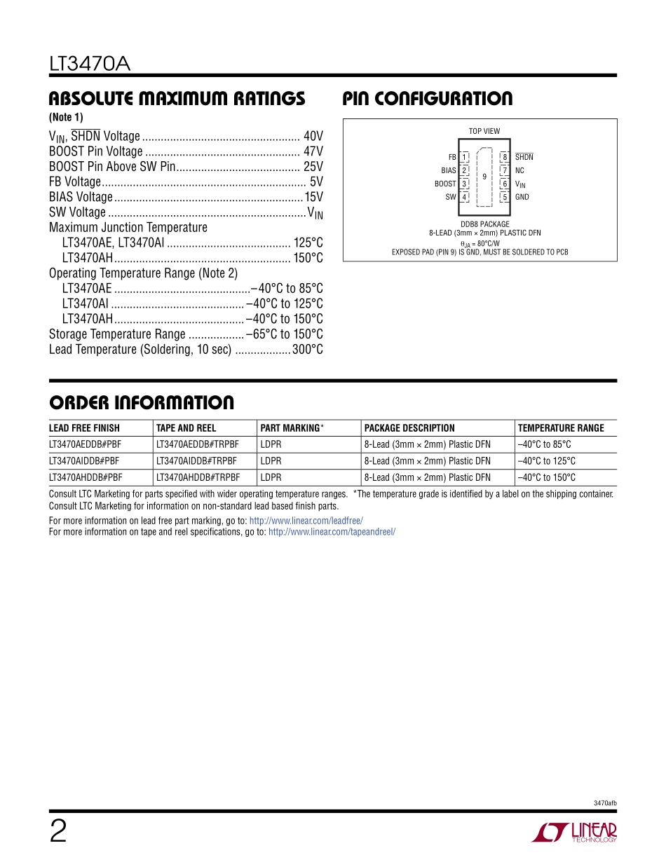 IC封装资料_电源管理芯片_LT3470AEDDB_TRPBF.pdf_第2页