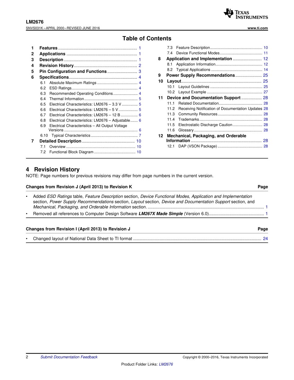 IC封装资料_电源管理芯片_LM2676SX-ADJ.pdf_第2页