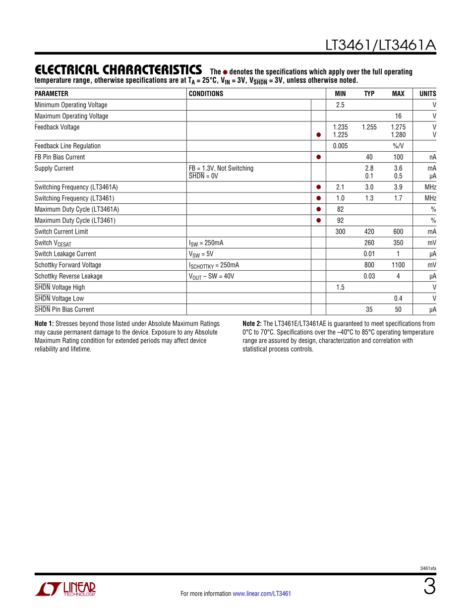 IC封装资料_电源管理芯片_LT3461AES6_TRPBF.pdf_第3页