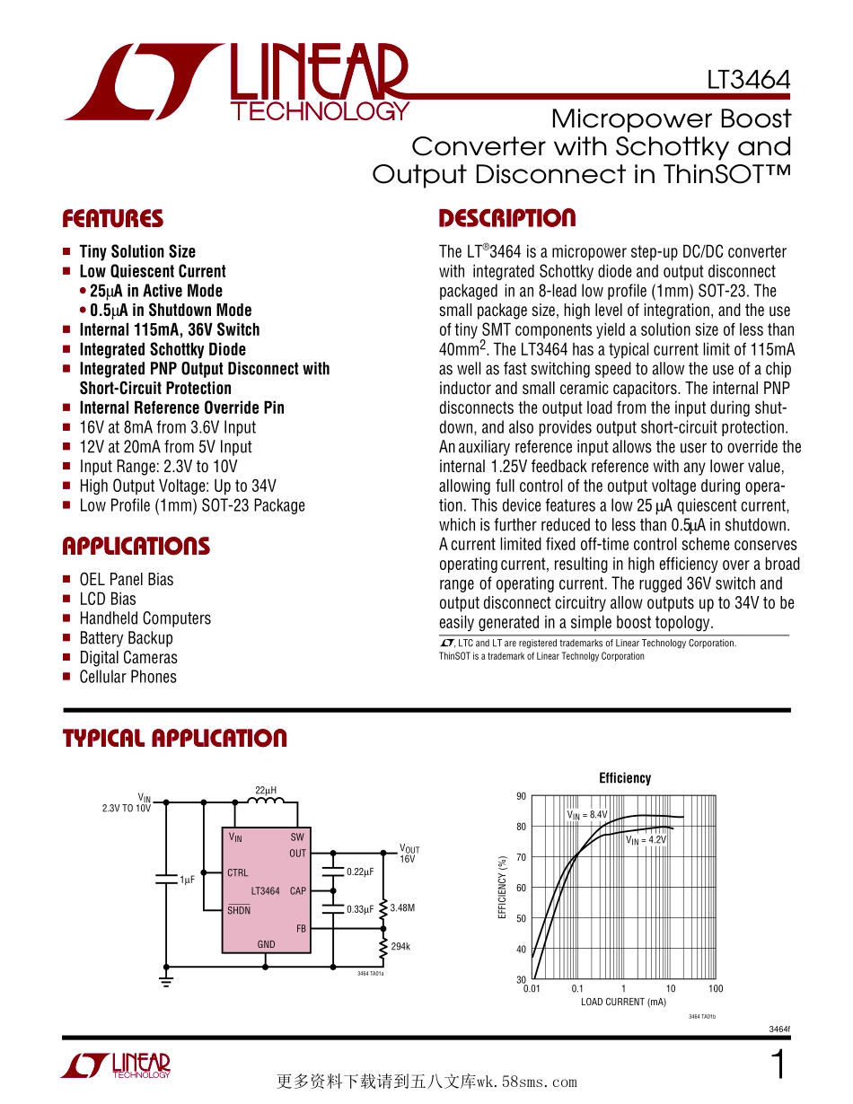 IC封装资料_电源管理芯片_LT3464ETS8_TRPBF.pdf_第1页