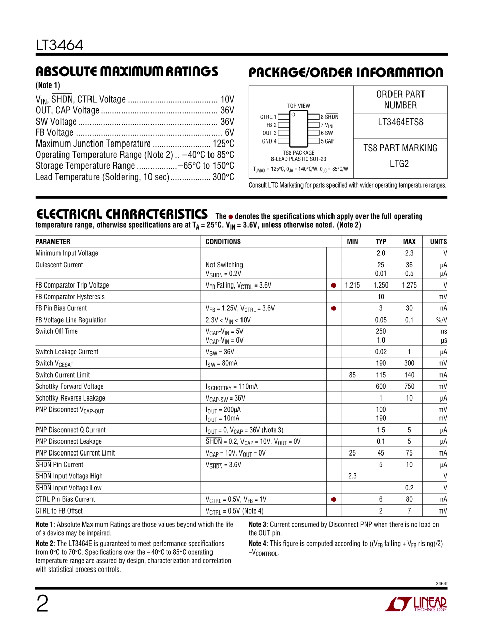 IC封装资料_电源管理芯片_LT3464ETS8_TRPBF.pdf_第2页