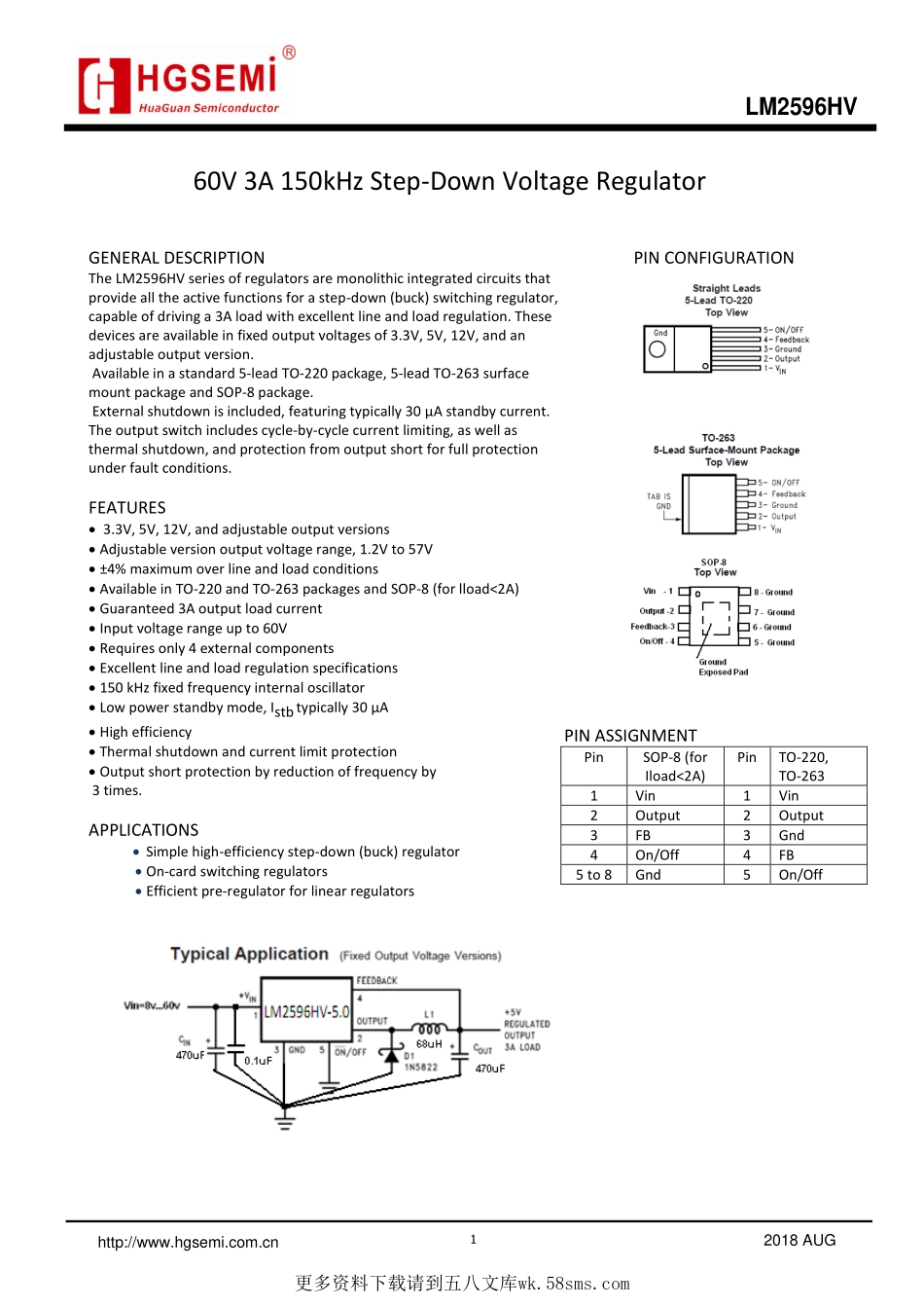 IC封装资料_电源管理芯片_LM2596HVS-ADJ_TR.pdf_第1页