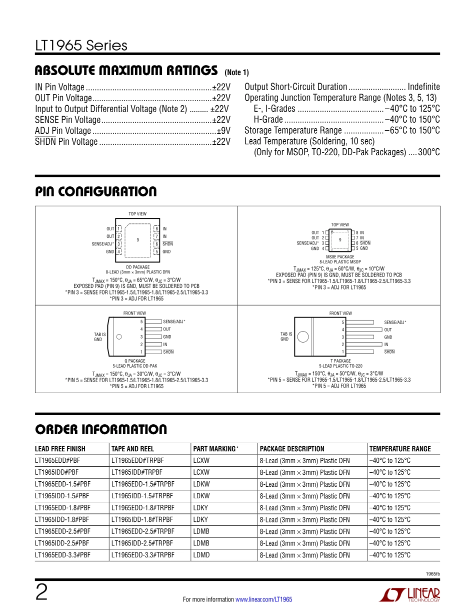 IC封装资料_电源管理芯片_LT1965EQ_PBF.pdf_第2页