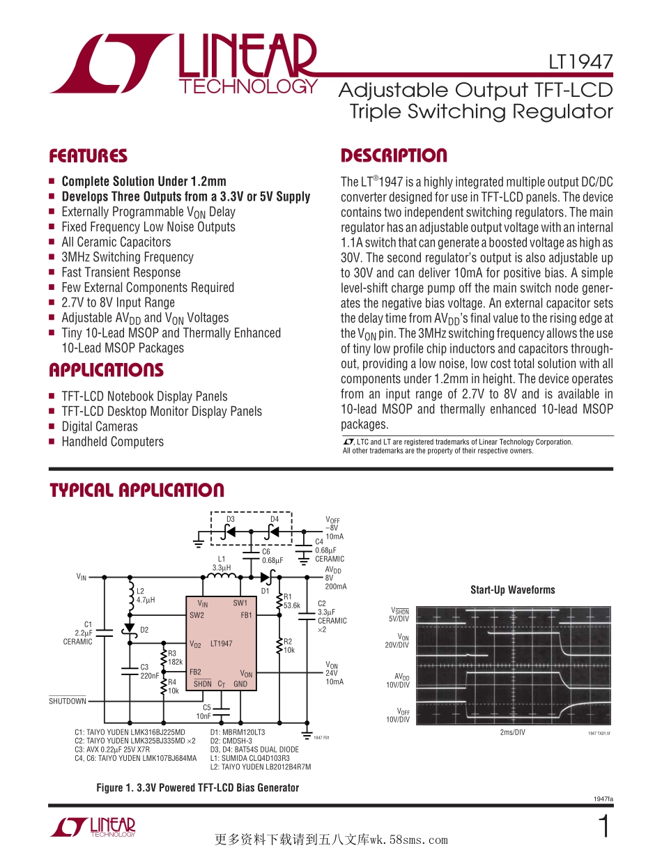 IC封装资料_电源管理芯片_LT1947EMS_TRPBF.pdf_第1页