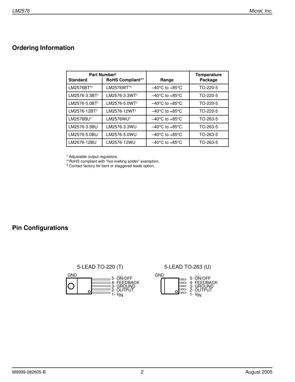 IC封装资料_电源管理芯片_LM2576-5.0WU.pdf_第2页