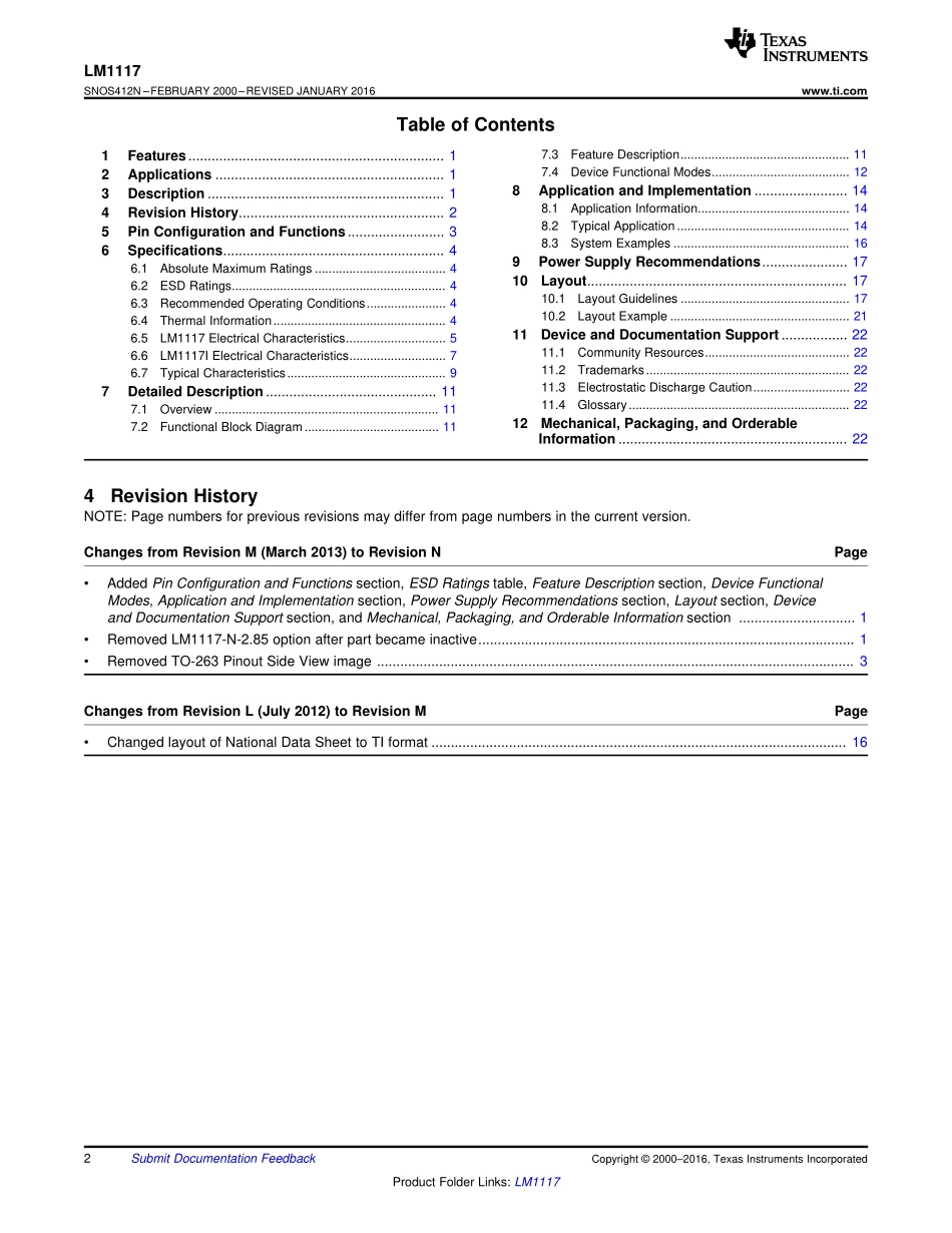 IC封装资料_电源管理芯片_LM1117MPX-3.3_NOPB.pdf_第2页