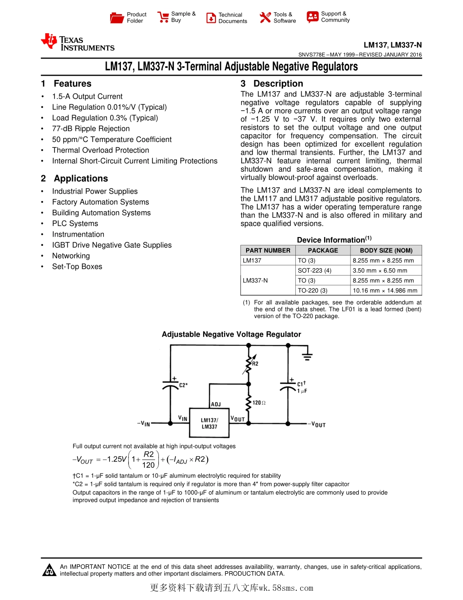 IC封装资料_电源管理芯片_LM337IMP_NOPB.pdf_第1页