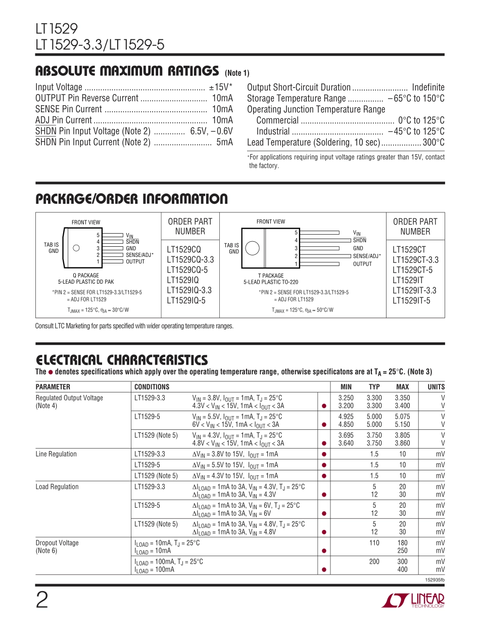 IC封装资料_电源管理芯片_LT1529CQ-5_PBF.pdf_第2页