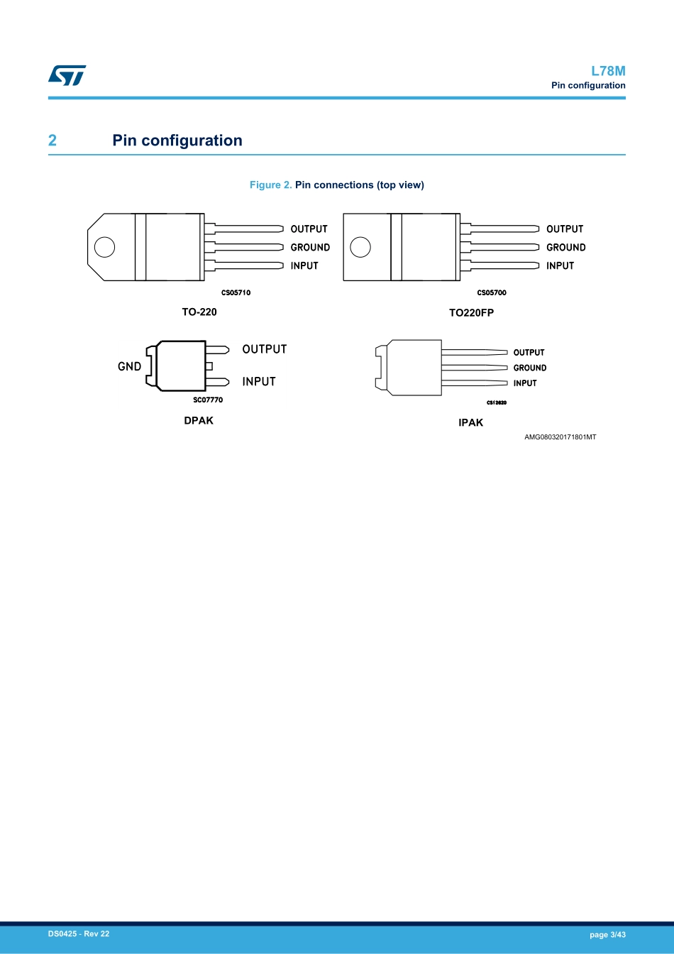 IC封装资料_电源管理芯片_L78M12CDT-TR.pdf_第3页