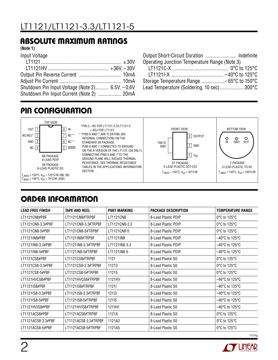 IC封装资料_电源管理芯片_LT1121IST-5_TRPBF.pdf_第2页