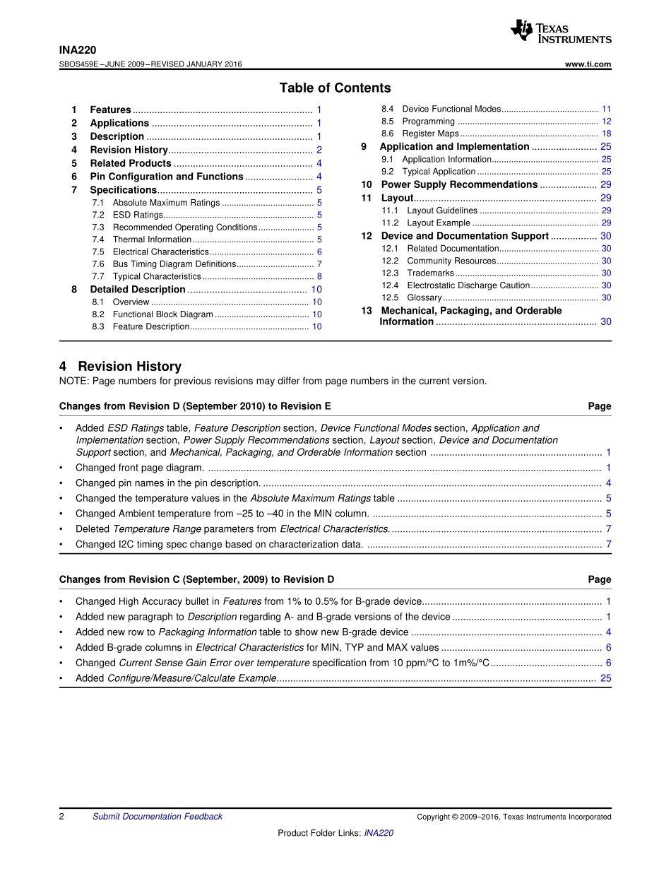 IC封装资料_电源管理芯片_INA220.pdf_第2页