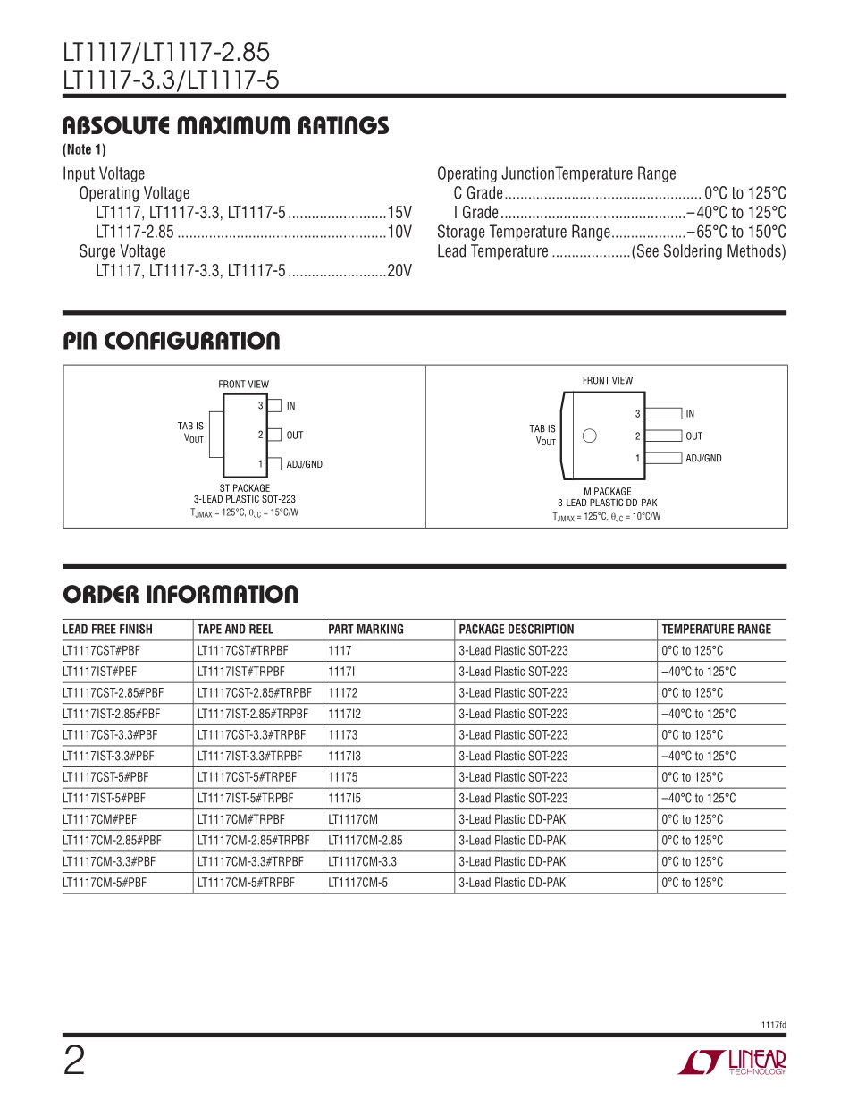 IC封装资料_电源管理芯片_LT1117IST_PBF.pdf_第2页