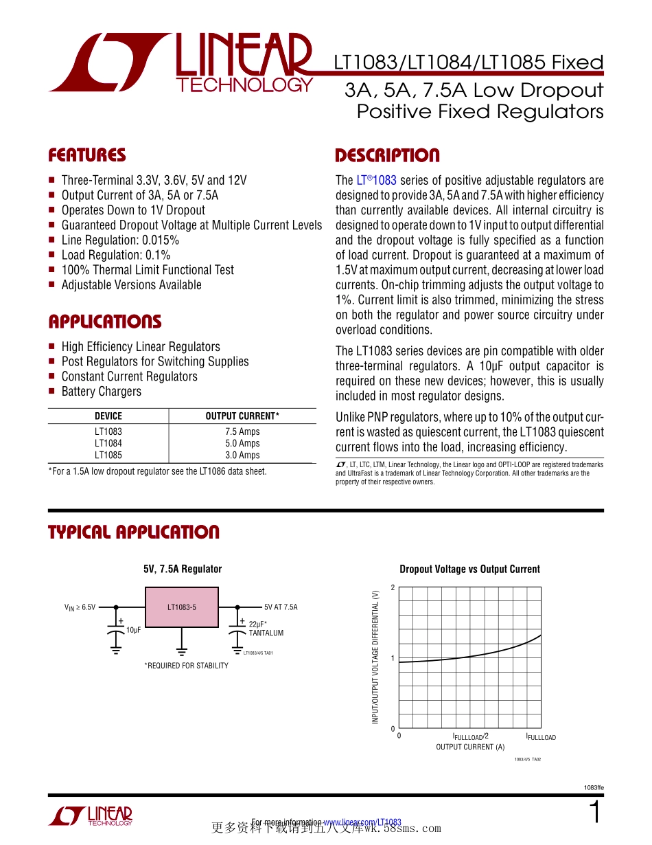 IC封装资料_电源管理芯片_LT1085CM-3.3_TRPBF.pdf_第1页