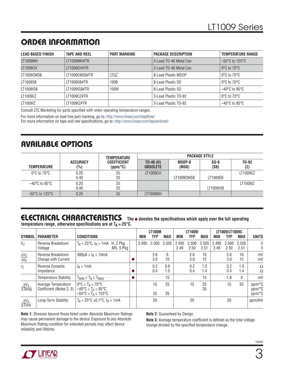 IC封装资料_电源管理芯片_LT1009CZ_TRPBF.pdf_第3页