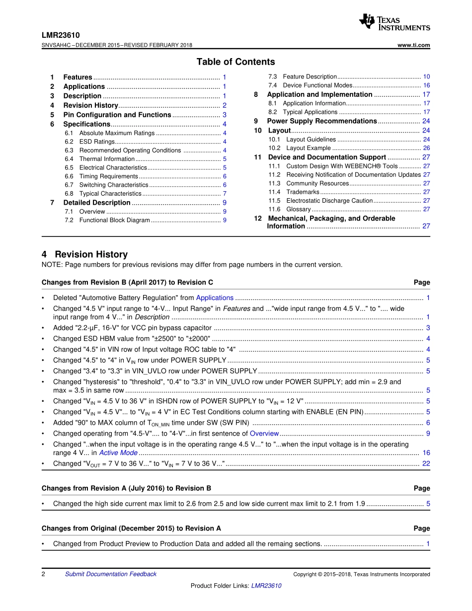 IC封装资料_电源管理芯片_LMR23610ADDAR.pdf_第2页