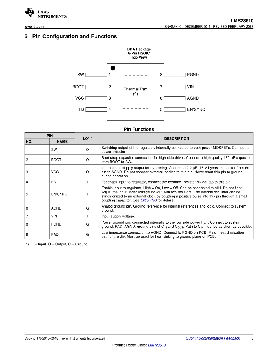 IC封装资料_电源管理芯片_LMR23610ADDAR.pdf_第3页