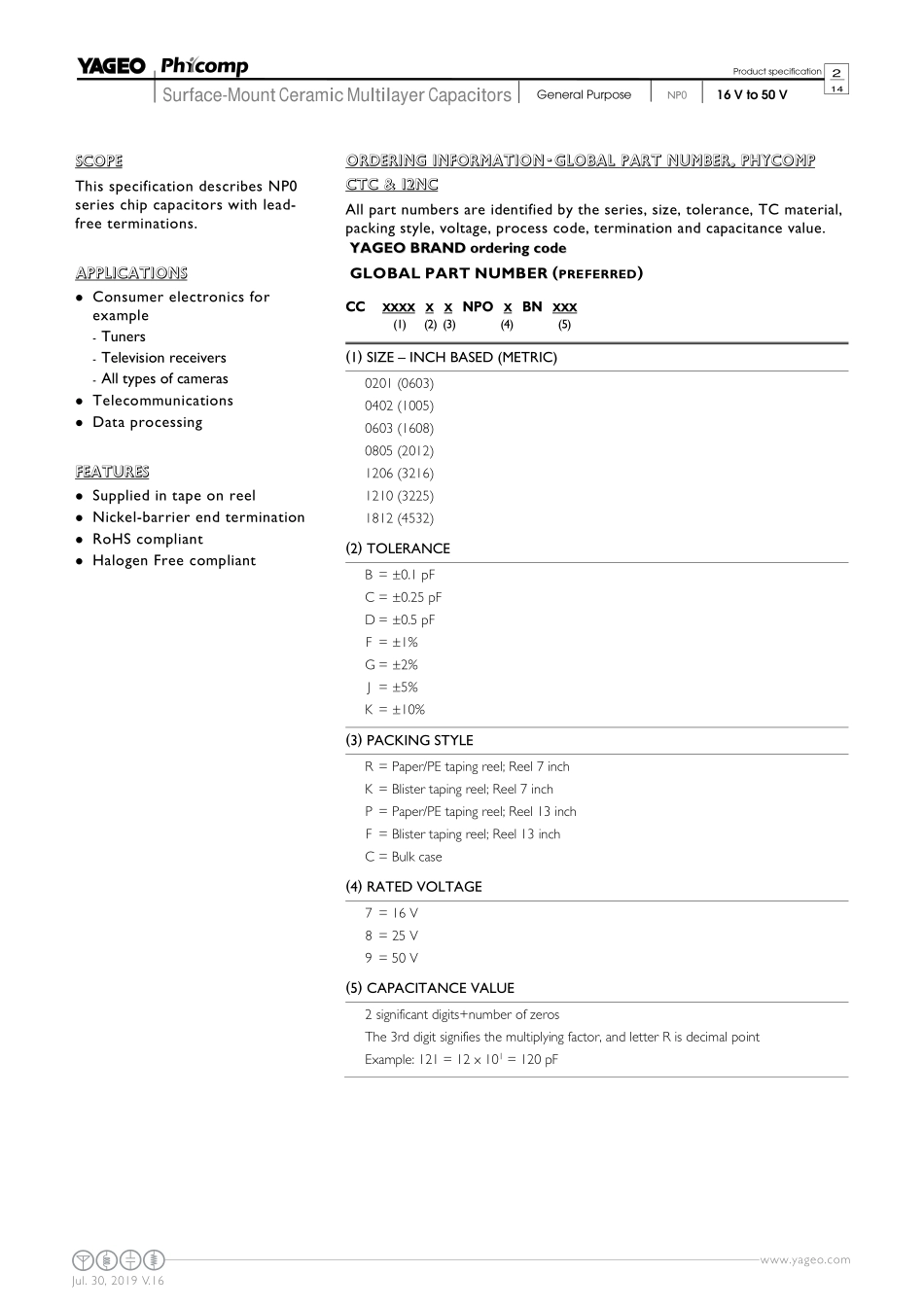 IC封装资料_电容_CC0603JRNPO9BN510.pdf_第2页