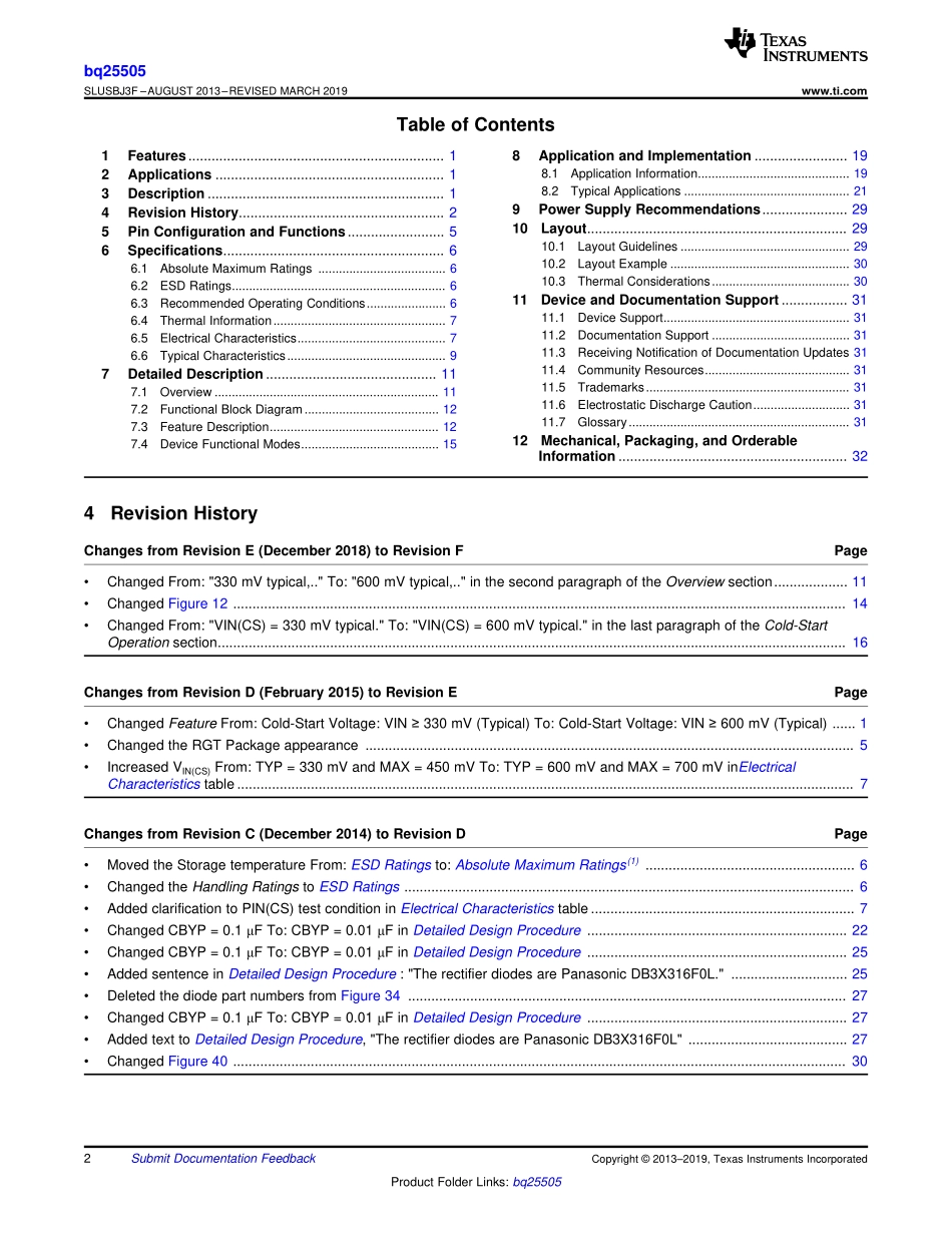 IC封装资料_电源管理芯片_BQ25505RGRT.pdf_第2页