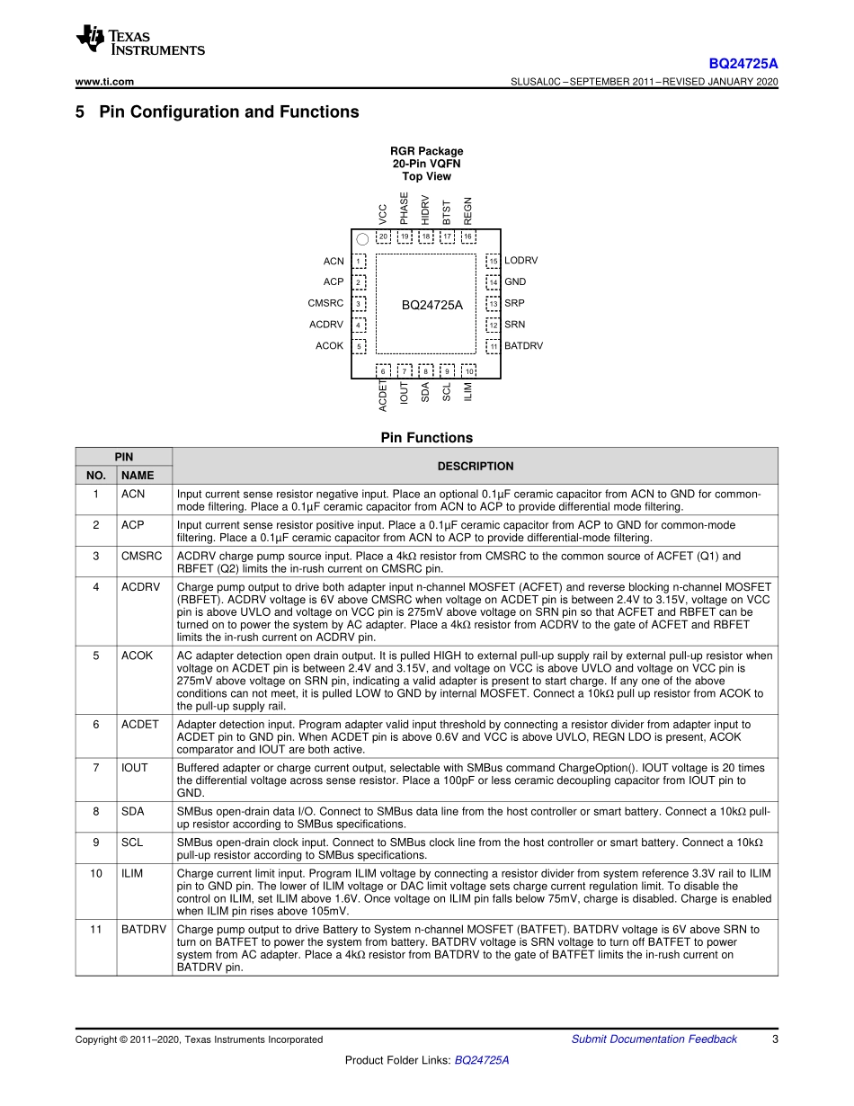 IC封装资料_电源管理芯片_BQ24725ARGRR.pdf_第3页