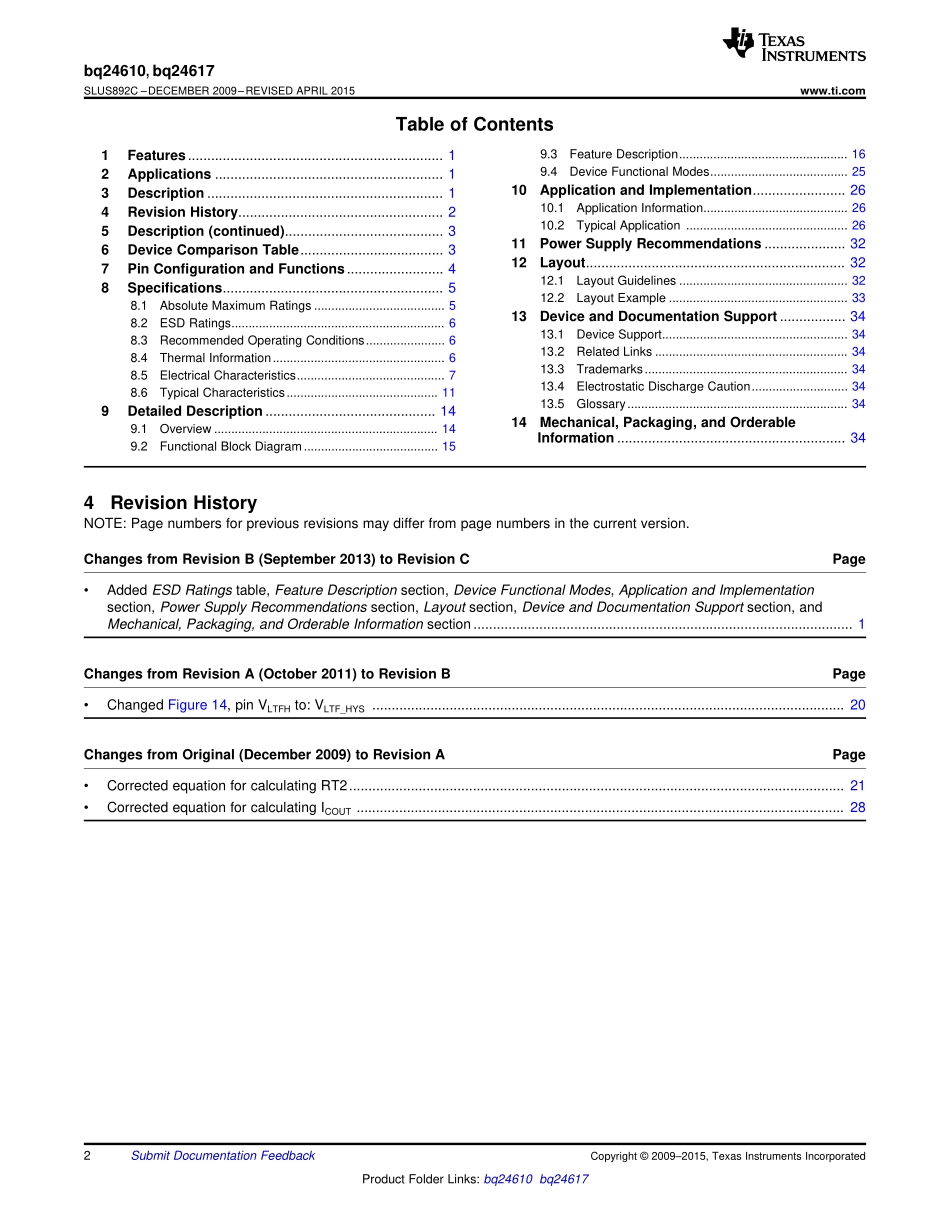 IC封装资料_电源管理芯片_BQ24610RGER.pdf_第2页