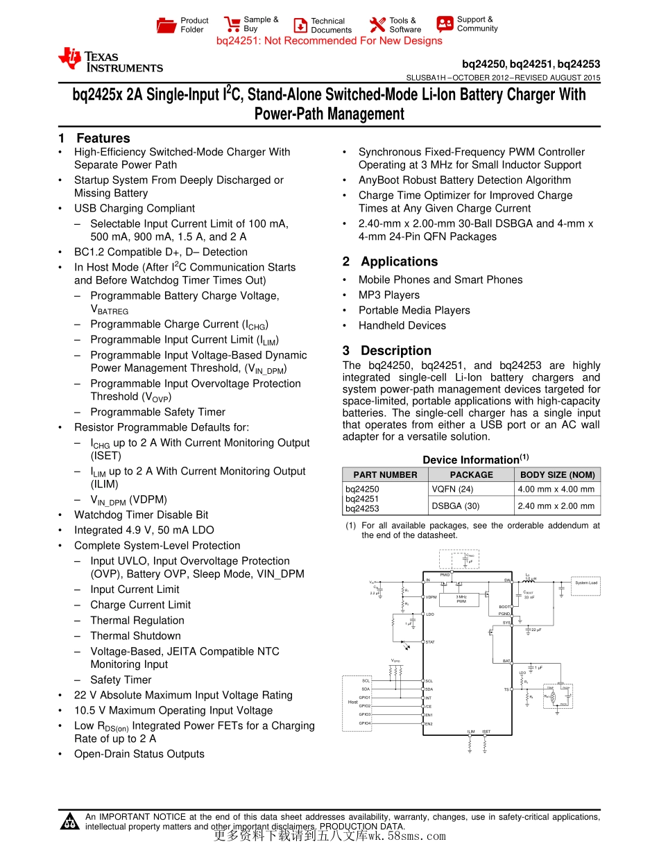 IC封装资料_电源管理芯片_BQ24253RGER.pdf_第1页