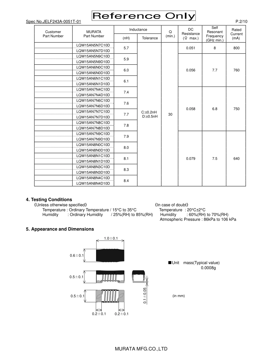 IC封装资料_电感_LQW15AN5N6C10D.pdf_第2页