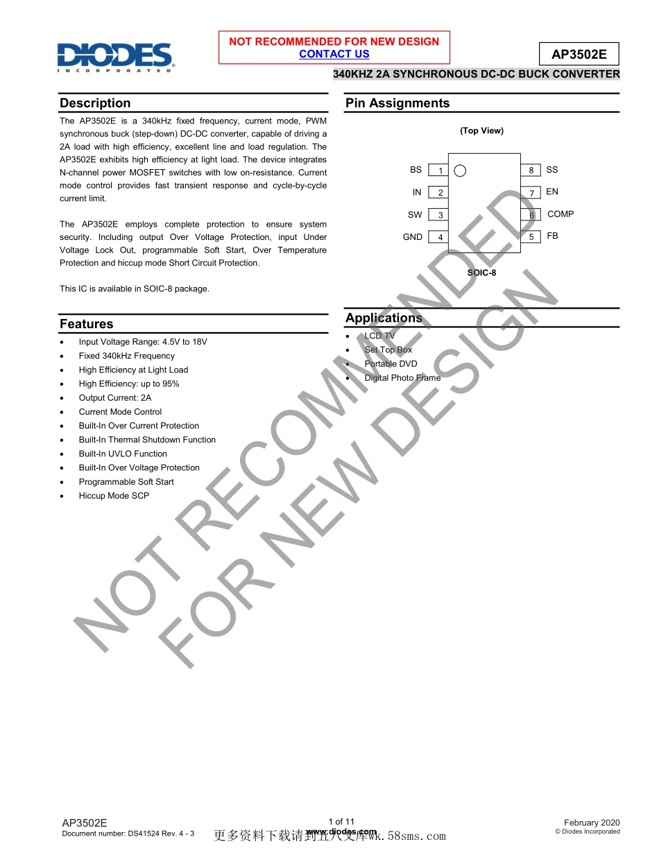 IC封装资料_电源管理芯片_AP3502EMTR-G1.pdf_第1页