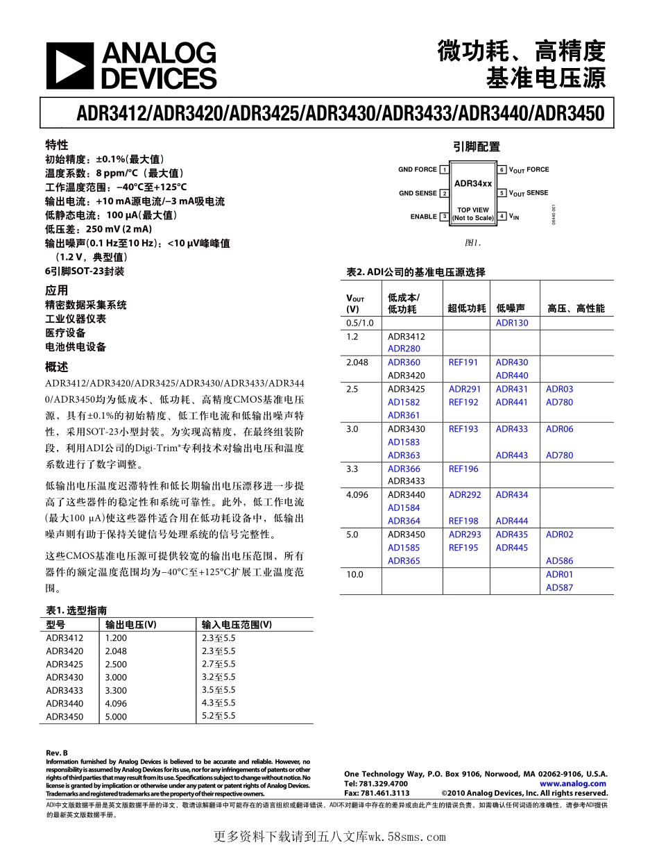 IC封装资料_电源管理芯片_ADR3425ARJZ-R7.pdf_第1页