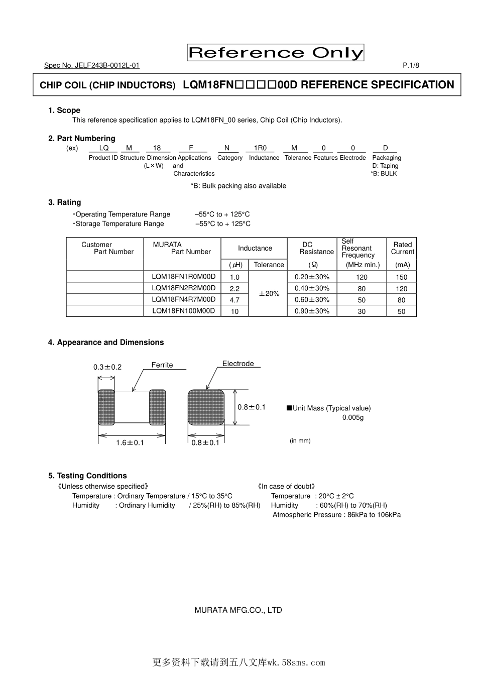 IC封装资料_电感_LQM18FN4R7M00D.pdf_第1页