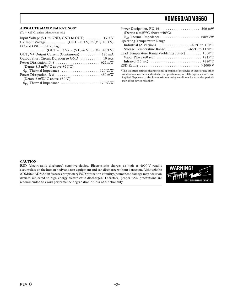 IC封装资料_电源管理芯片_ADM660ARZ.pdf_第3页